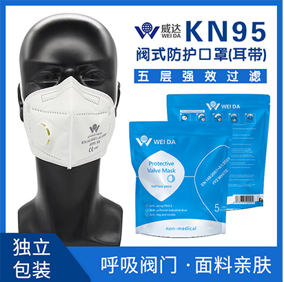 KN95閥式防護口罩-耳帶