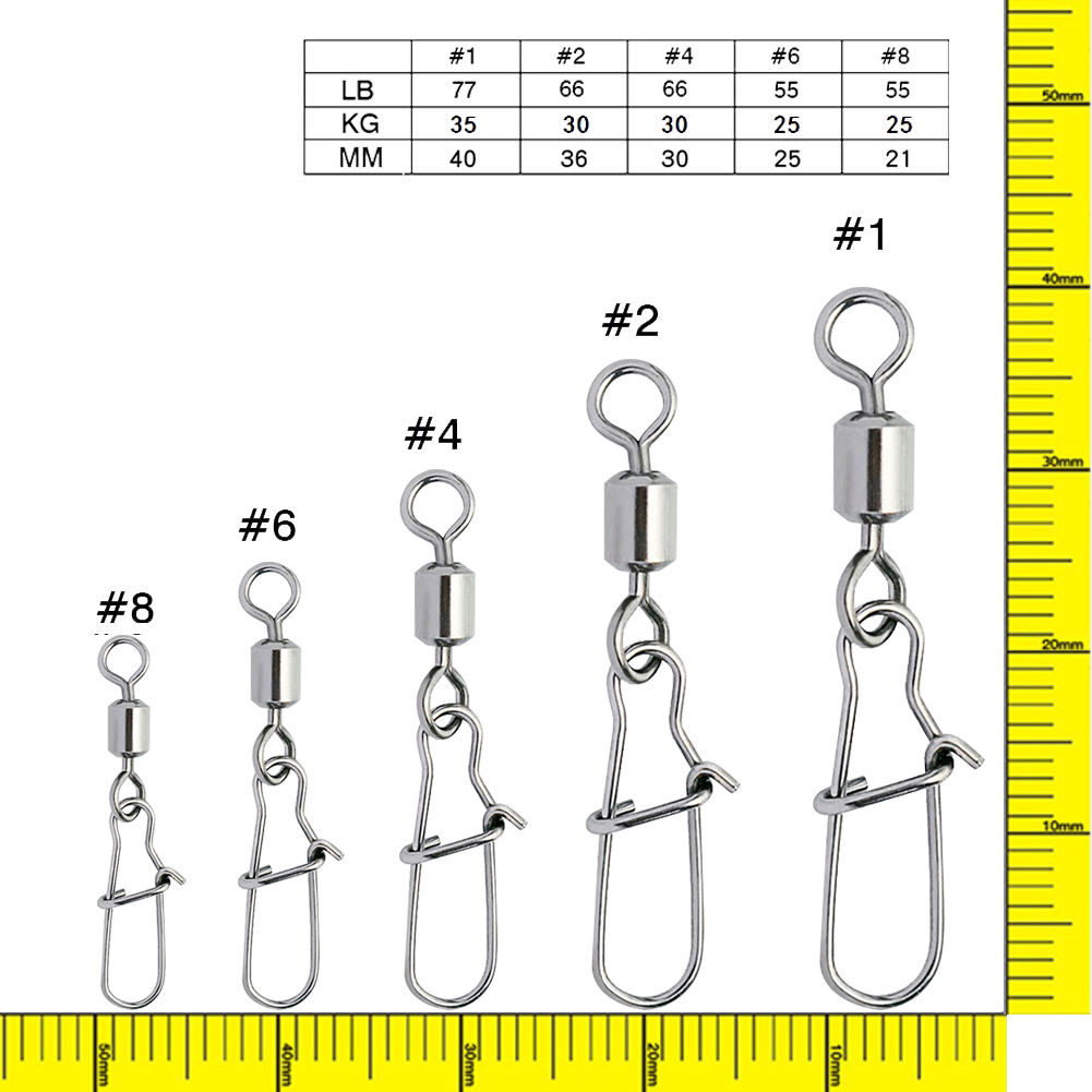 Snaps&Swivels8, American Swivel with Duo Lock Snaps Fishing Hook