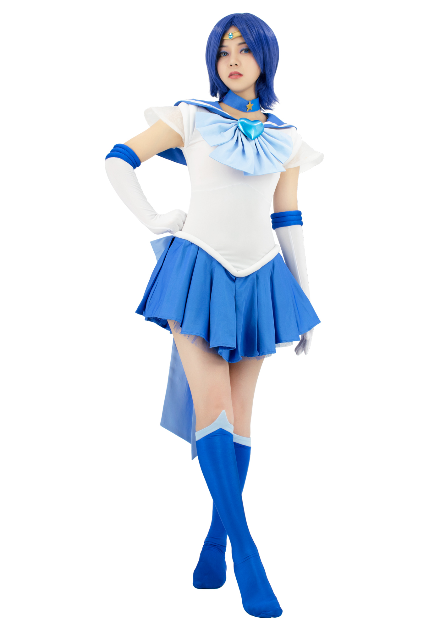 S CoolChange Costume Cosplay di Ami Mizuno per Fan di Sailor Moon Taglia Sailor Mercury Cosplay 