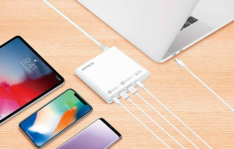 ＬＶＳＵＮ 高出力USBチャージャー87W 2 USB-C PD ＆ 2 USB-A QC3.0