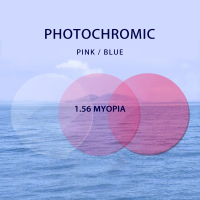 1-56-0-50-4-00-Photochromic-Pink-Blue-Prescription-CR-39-Resin-Aspheric-Glasses-Lenses