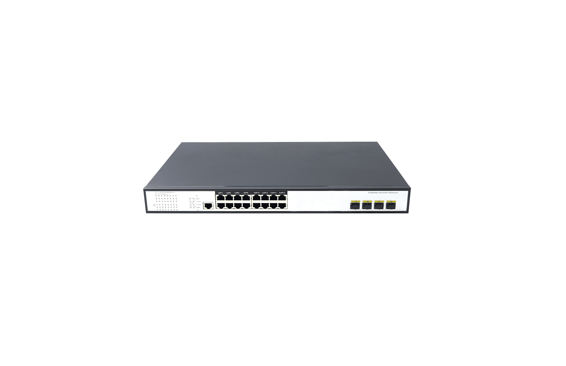 16 Ports 10/100/1000Mbps Managed PoE Switch with 4 Ports 2.5G SFP+ 