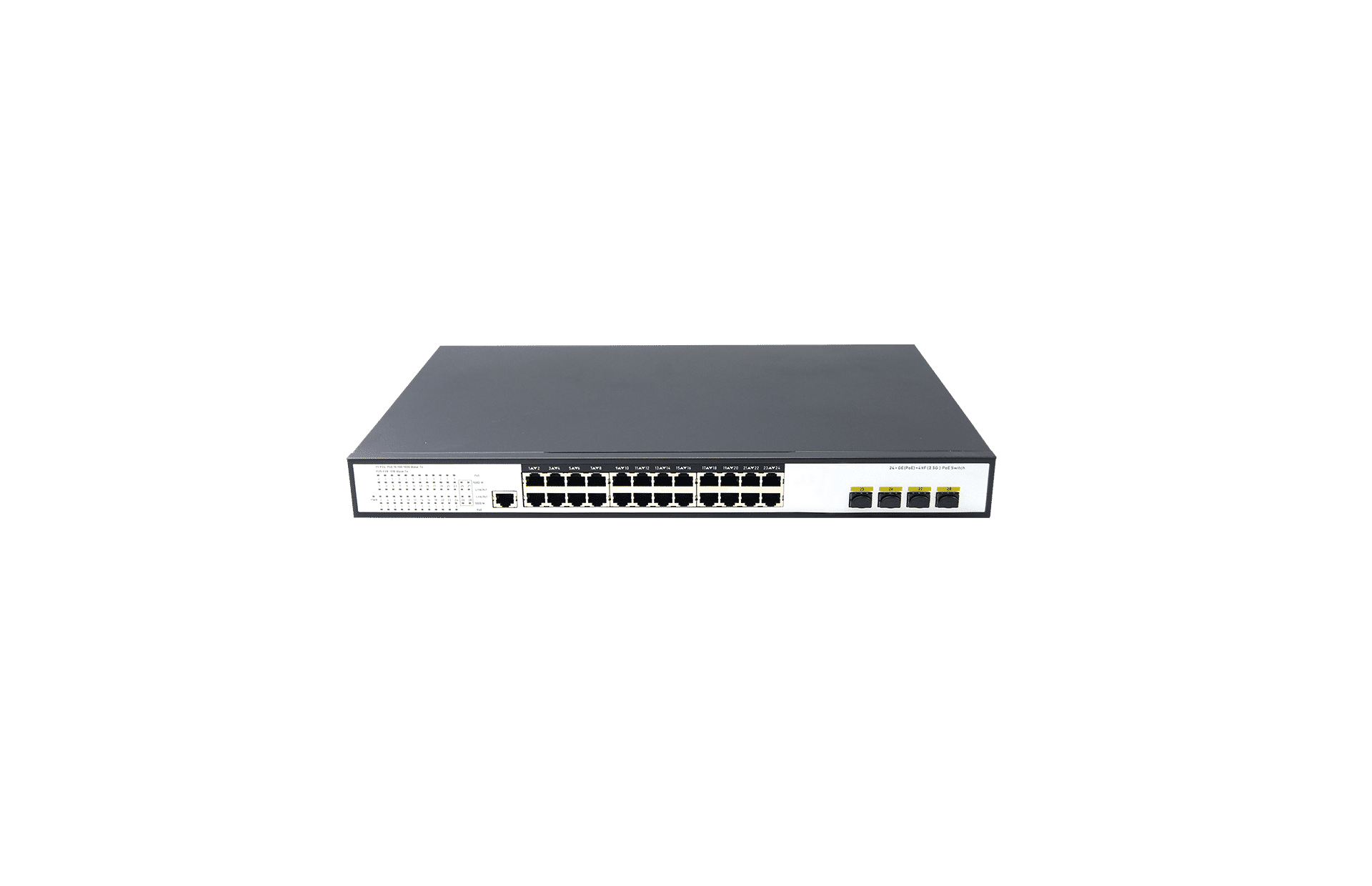 24 Ports 10/100/1000Mbps Managed PoE Switch with 4 Ports 2.5G SFP+