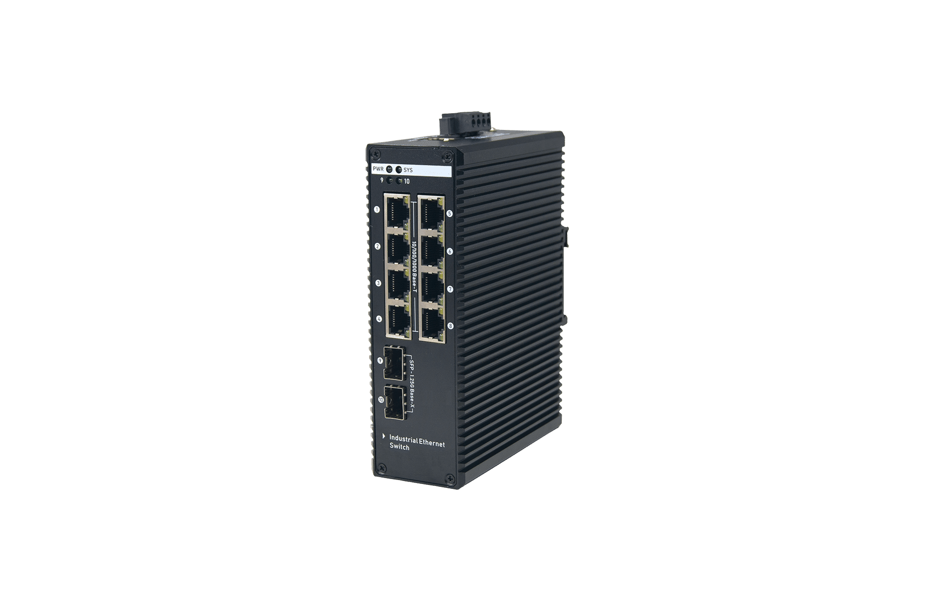 8 Ports 10/100/1000Mbps Managed Industrial PoE Switch with 2 Gigabit SFP