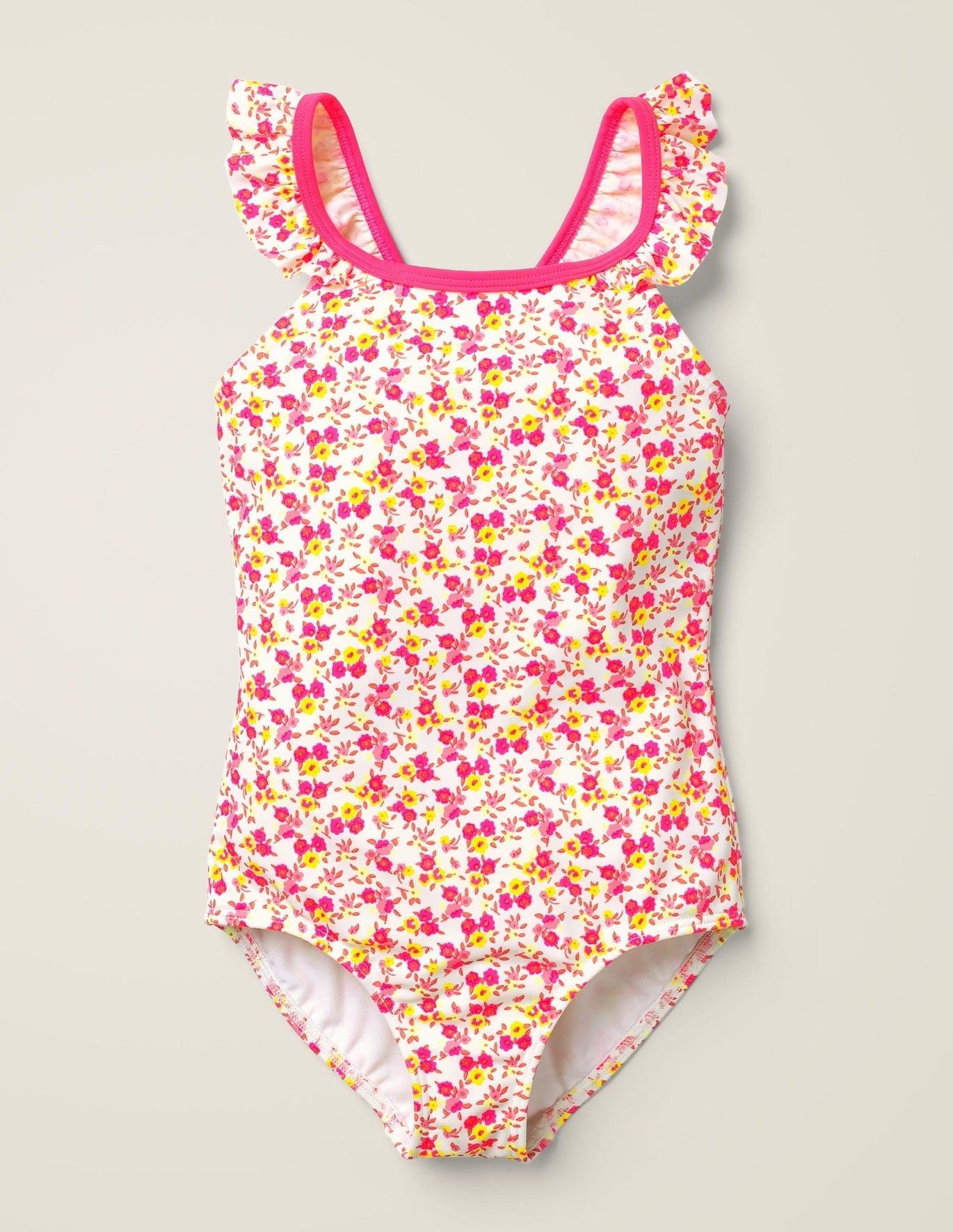 儿童连体-Girlspinkflowerswimsuit
