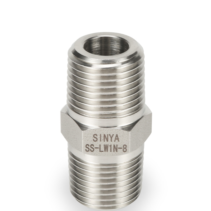 Hex Nipple 1/8"-2" Male x Male Stainless Steel 304 Threaded Pipe Fitting NPT NEW 