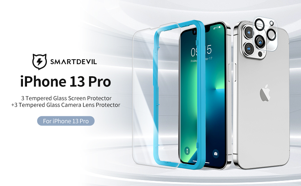 SmartDevil 3 Pack Glass Screen Protector Compatible for iPhone 13 Pro深圳市闪魔数码科技有限公司
