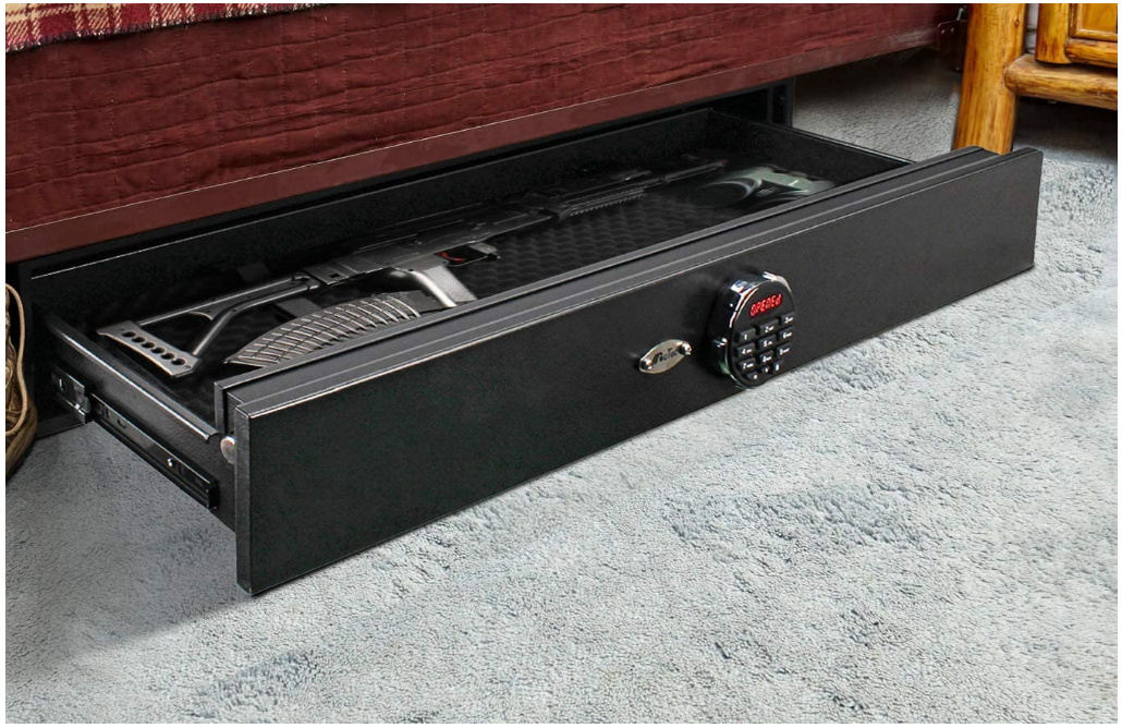 Under Bed Safe, Rapid Gun Storage Safe Drawer Safe for AR Rifle Ammo