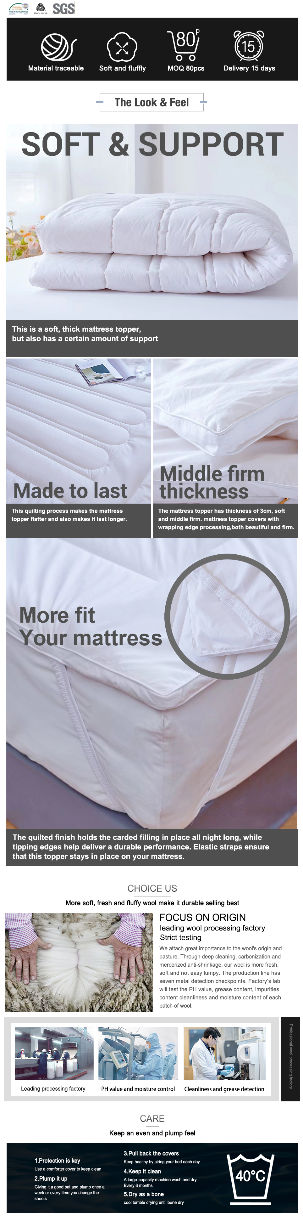 Australian Wool Mattress TopperSWEET HOME