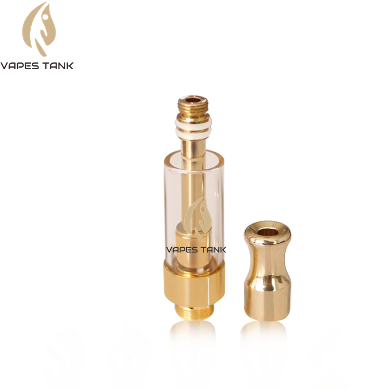 Round-Tips-Ceramic-510-Oil-vaporizer-E-Cig-glass-tank-gold-cartridge-gold-vaporizer-cartridge