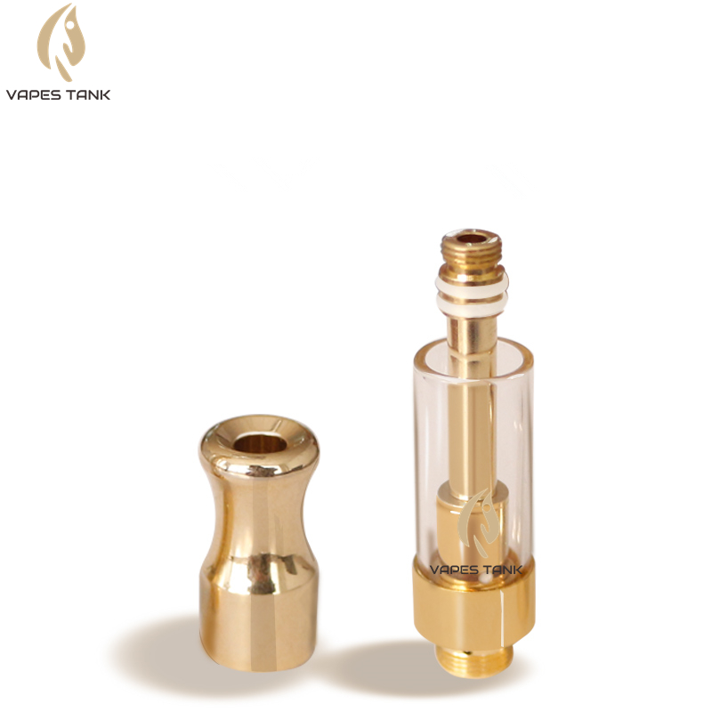 Round-Tips-Ceramic-510-Oil-vaporizer-E-Cig-glass-tank-gold-cartridge-gold-vaporizer-cartridge