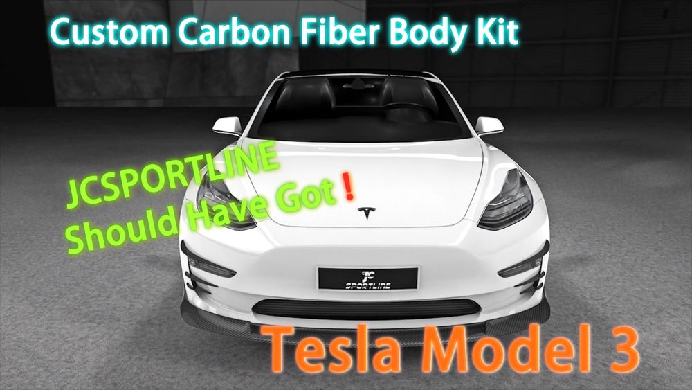 A real carbon fiber suite for tesla model 3