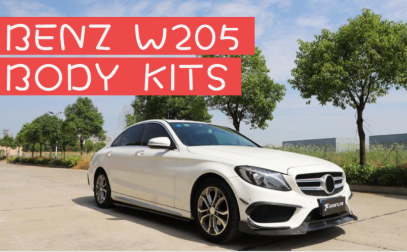 Mercedes-Benz W205 C250 C300 C43 Carbon Fiber Body Kits installation effect