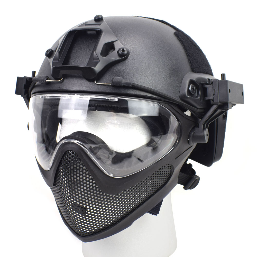 ActionUnion Tactical Airsoft Paintball Fast Helmet with Helmet