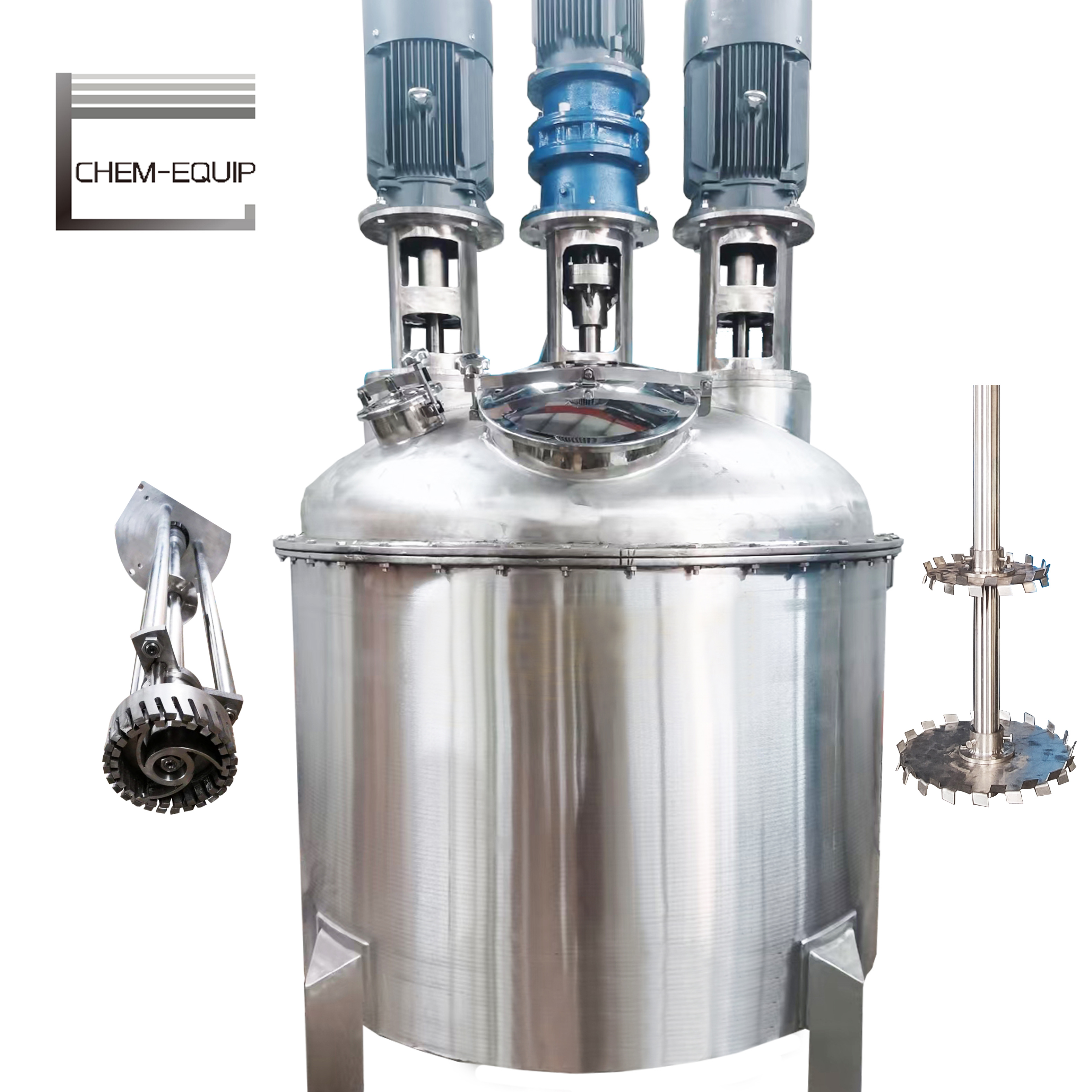 Stainless Steel 100L 200L 500L 1000L Jacket Mixing Tank Emulsifying