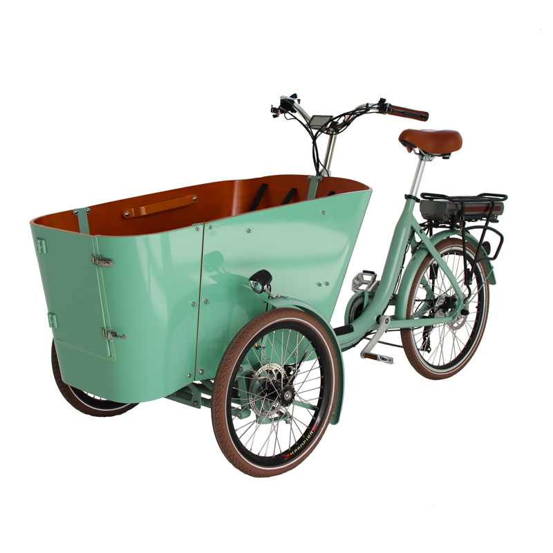 Dutch bike with outlet kid cart