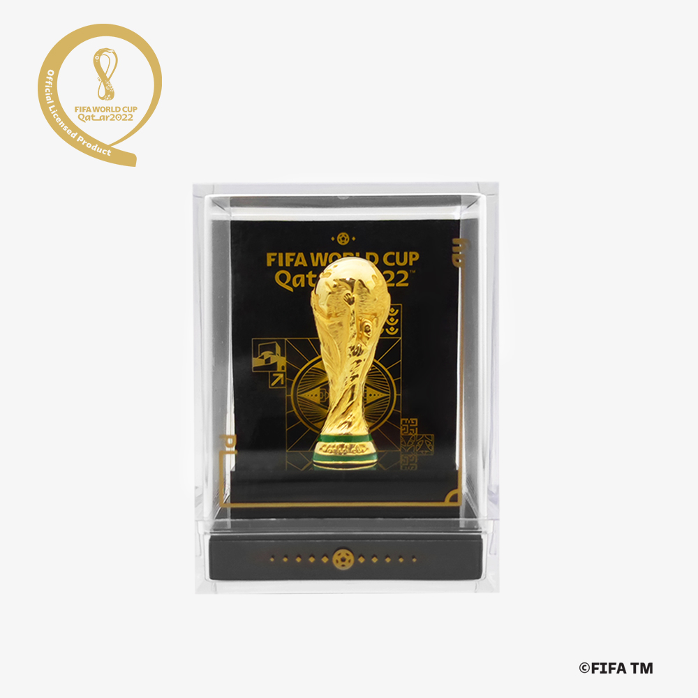 Official 2018 FIFA World Cup Mini Replica Trophy on Pedestal, mini