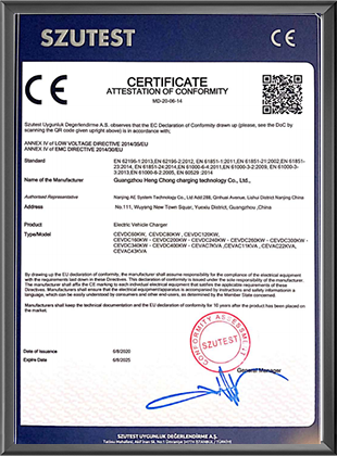 EV Charger CE Certificate