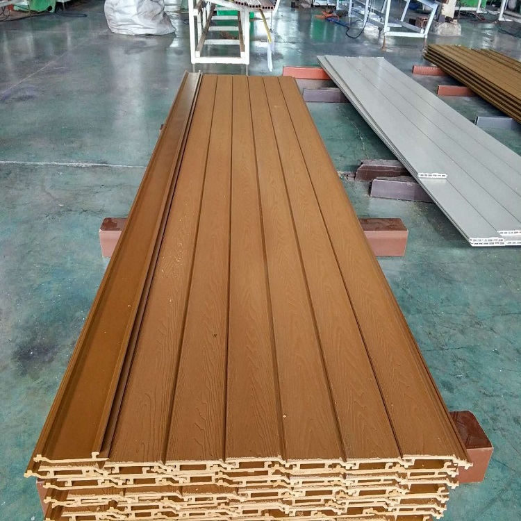 Product Name Wood Plastic Composite Cladding Surface layer thickness(Co-extrusion) 0.8-1.2mm Weight 1.83kg/m Size 156*21mm or customized Structure hollow or solid Types traditional, co-extrusion, 3D embossed Service life 15-30 years Colors Multiple colors to choose Advantage Waterproof, UV protect, durable, easy to clean, anti-sllip, simple assembly, stable color, anti-freeze, etc.