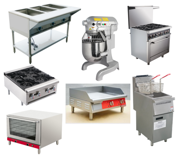 steam table,mixer,range,fryer,broiler,griddle,oven