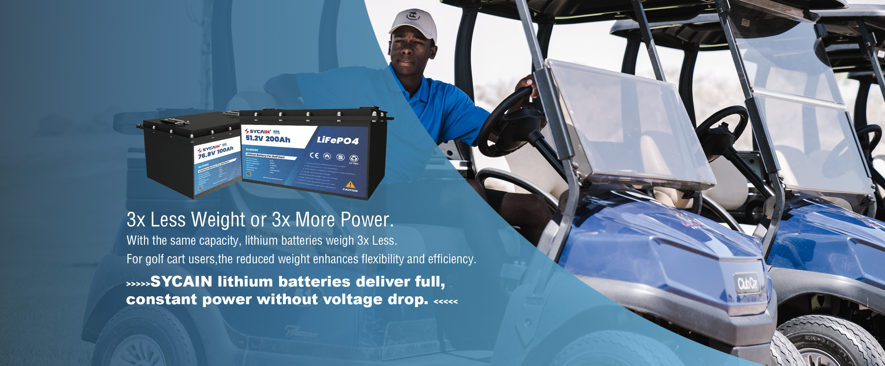 SYCAIN Lithium battery for golf-cart 70V100Ah