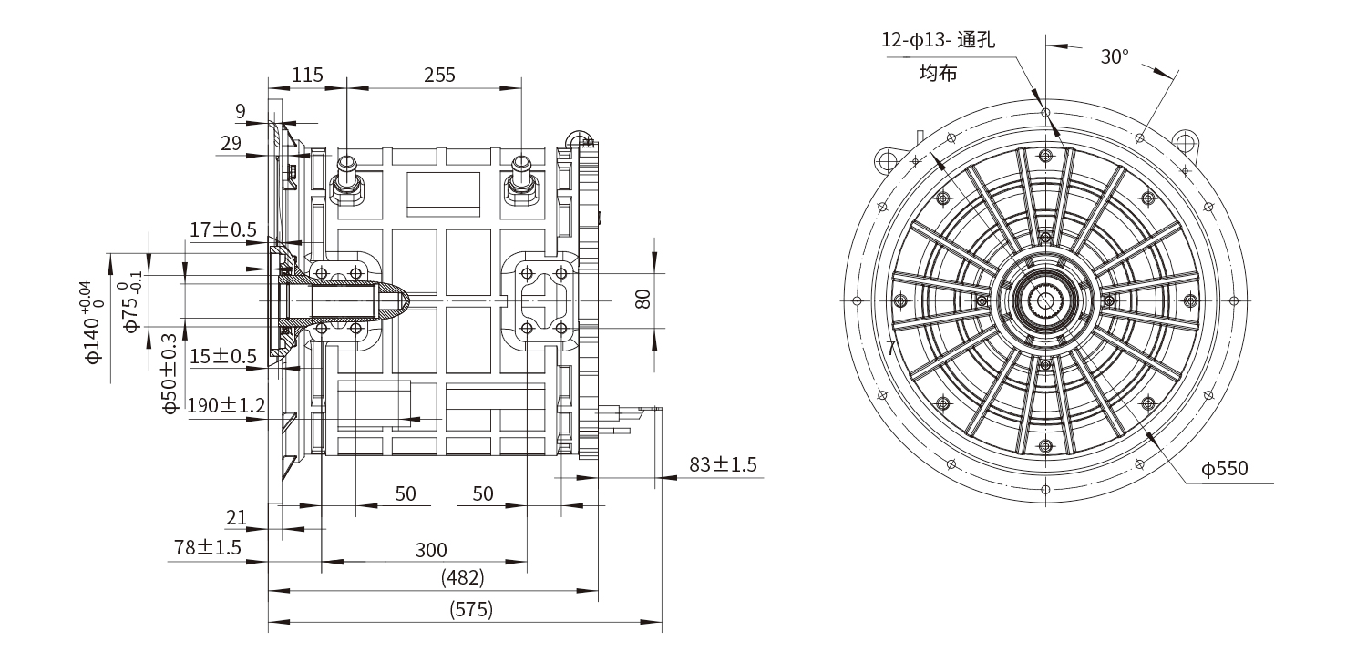 TZ400XS-286-K01-安装尺寸图