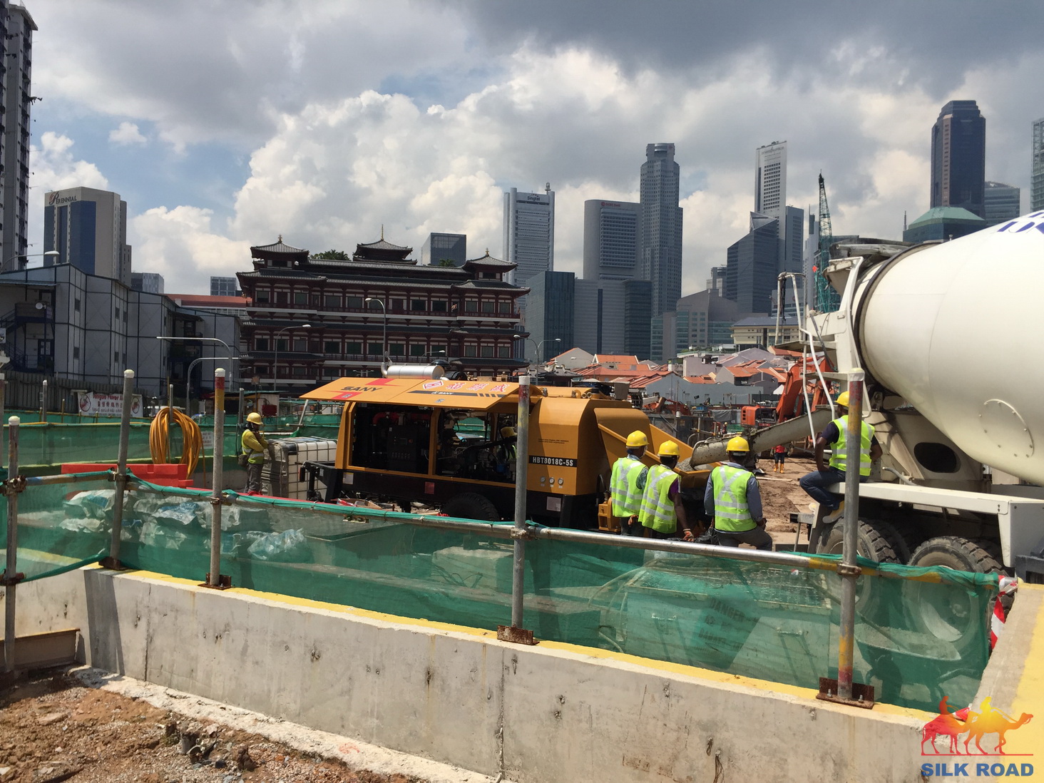 2017-05-SANY-Stationary-Pump-at-MRT-Project-In-Singapore-2