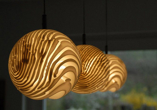 指纹螺旋吊灯