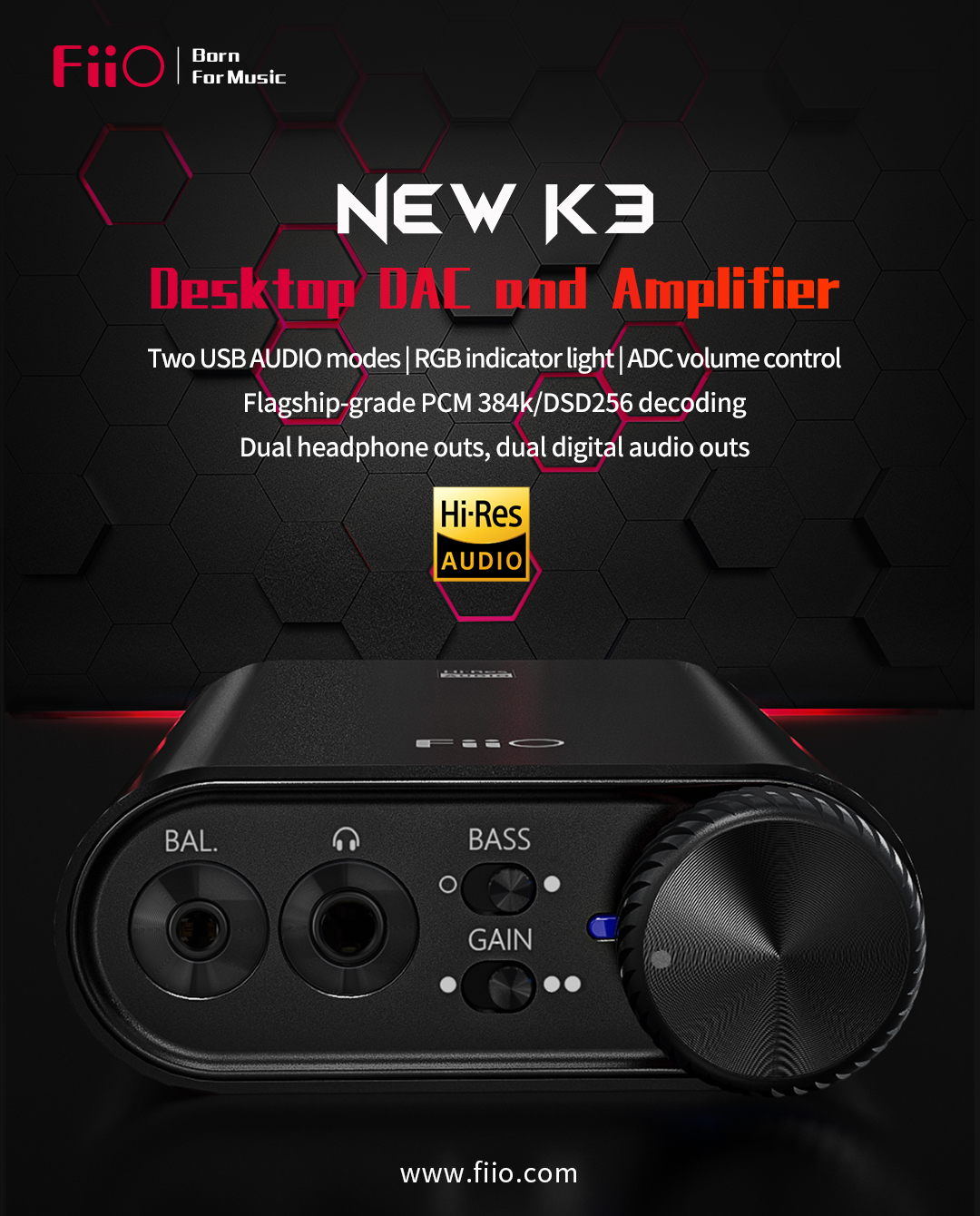 Getting Impressive first by the Core, FiiO Desktop DAC and Amplifier New  K3 Is Officially Released!-FIIO---BORN FOR MUSIC