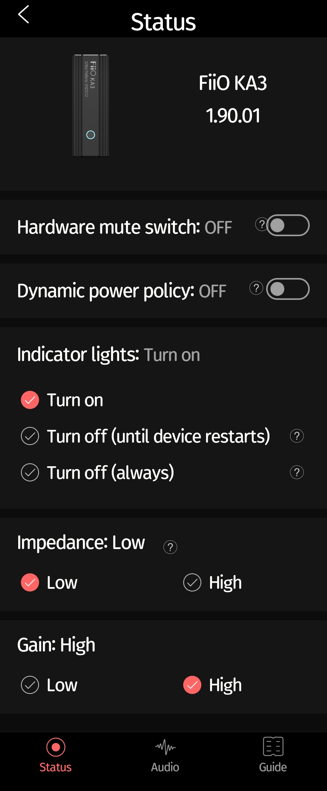 8. How to control the KA3 via the FiiO Control APP in Android