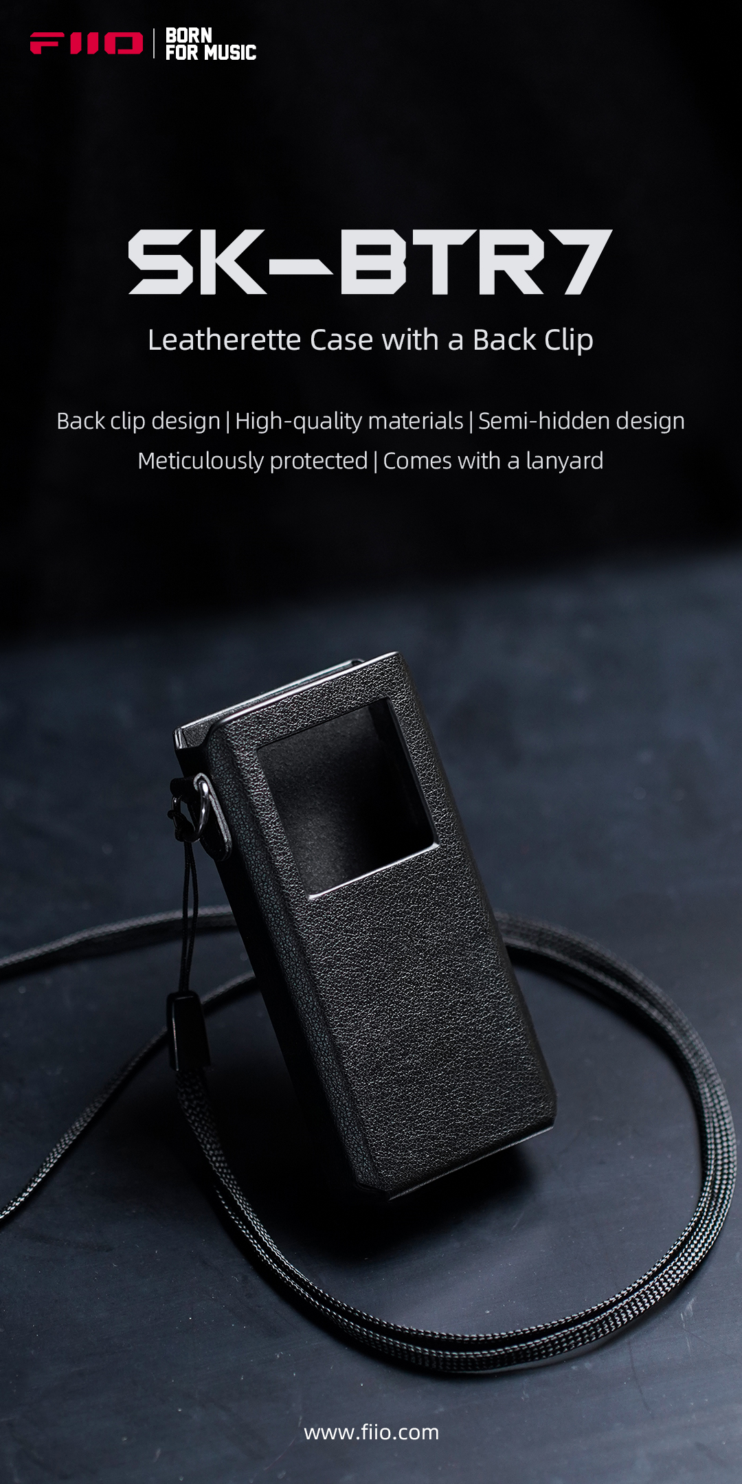 SK-BTR7 Exclusive Leatherette Case with a Back Clip for BTR7 Is Officially  Released!-FIIO---BORN FOR MUSIC