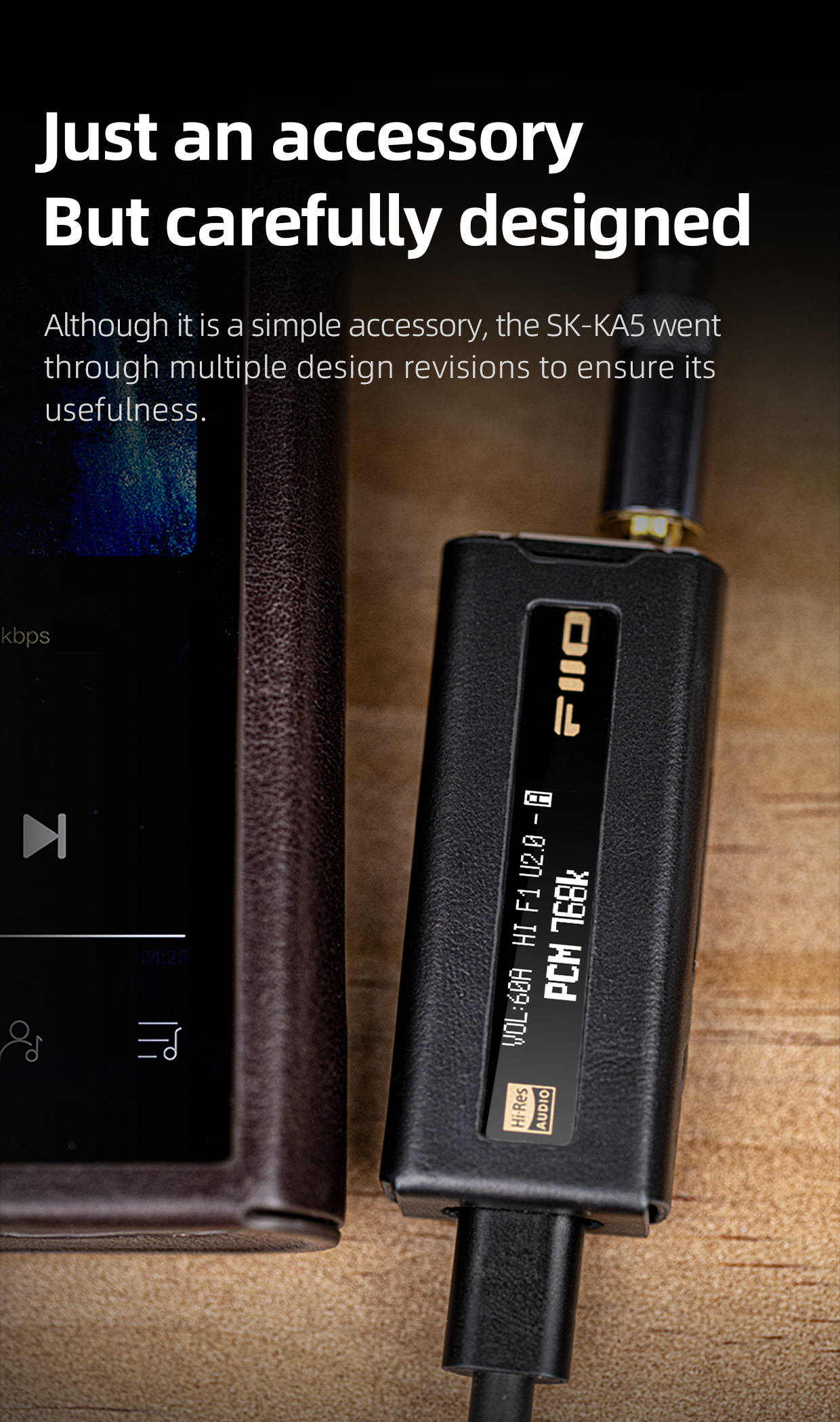 KA5 Exclusive Leather Case-FIIO---BORN FOR MUSIC