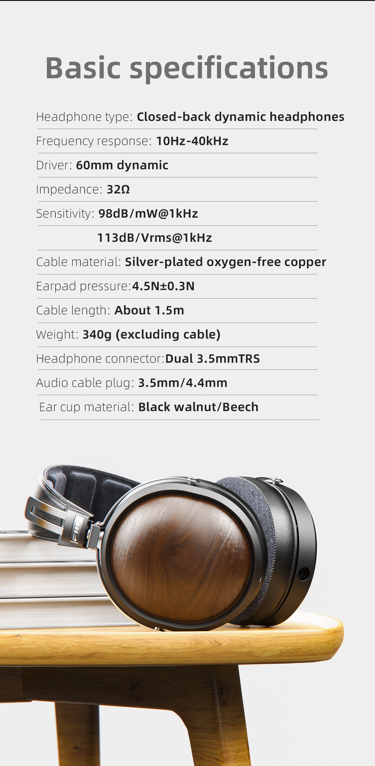 FIIO Closed-Back Headphones .-FT1