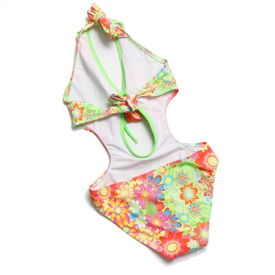 ODM-Eco-Friendly-Floral-Printed-Green-One-Pieces-Ruffled-Swimsuit-for-Girl_看图王