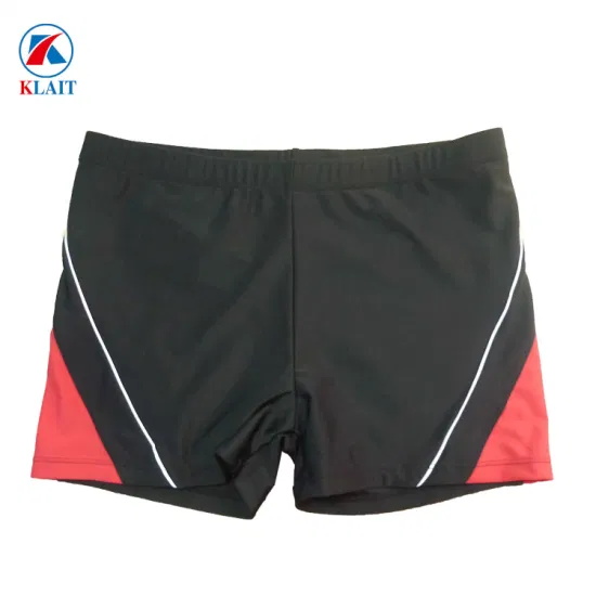 Solid-Long-Swim-Boxer-Trunks-Black-Board-Surf-Nylon-Men-Swimwear_看图王