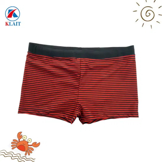 Kids-Boys-Swim-Boxer-Shorts-Underpants-Stripe-Nylon-Swimming-Trunks_看图王