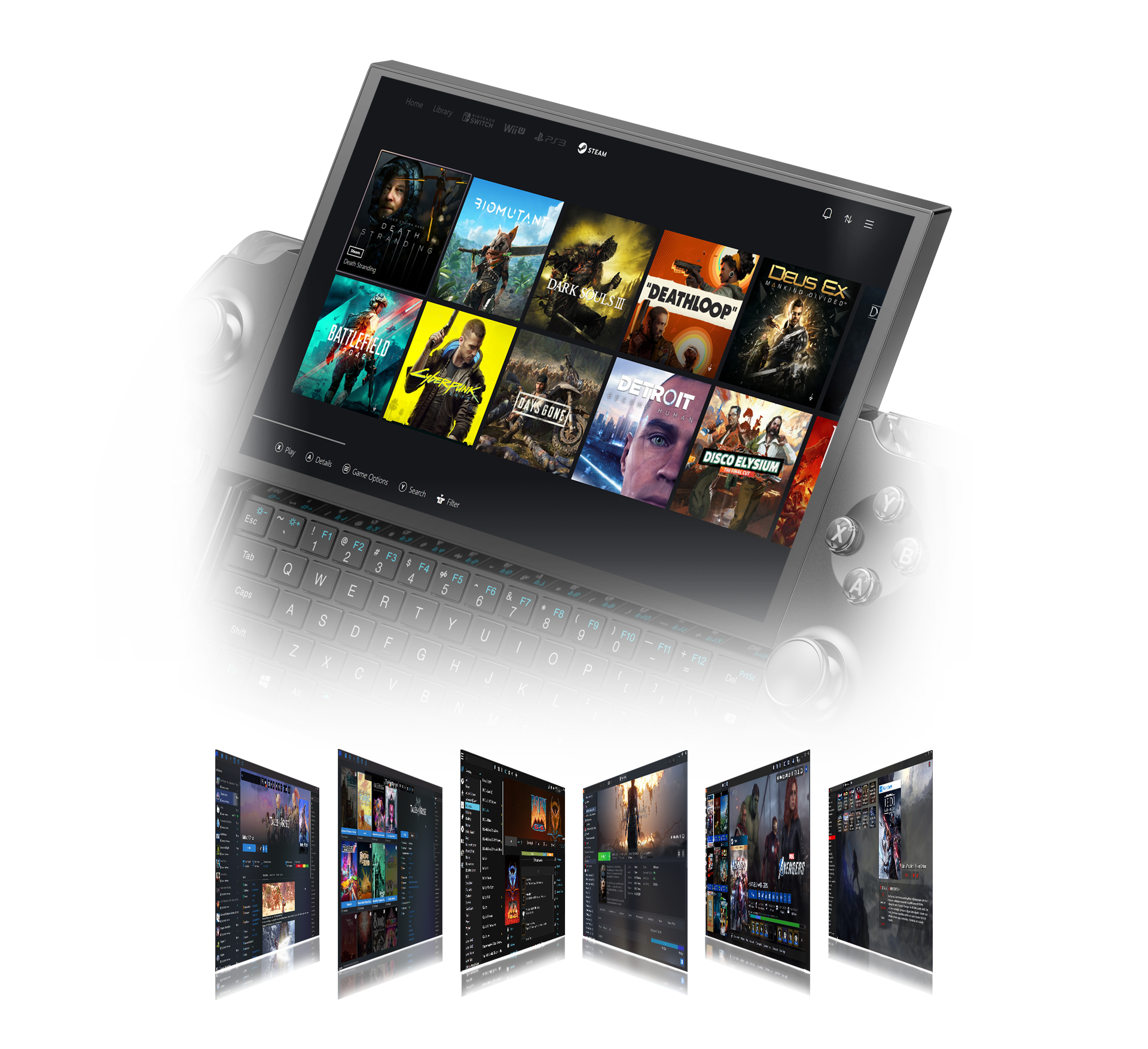 GPD WIN 4 6-Inch Handheld Game Console - Black / 16GB+1TB / US-Plug