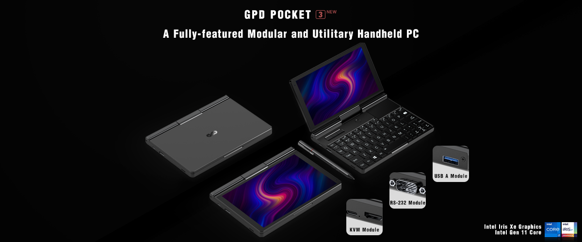  [512GB M.2 SSD Version] GPD MicroPC Micro PC 6-inch Handheld  Industry Laptop Mini PC Computer Win 10 Pro Supports RS-232,RJ45,Type C,USB  3.0,8GB RAM : Electronics