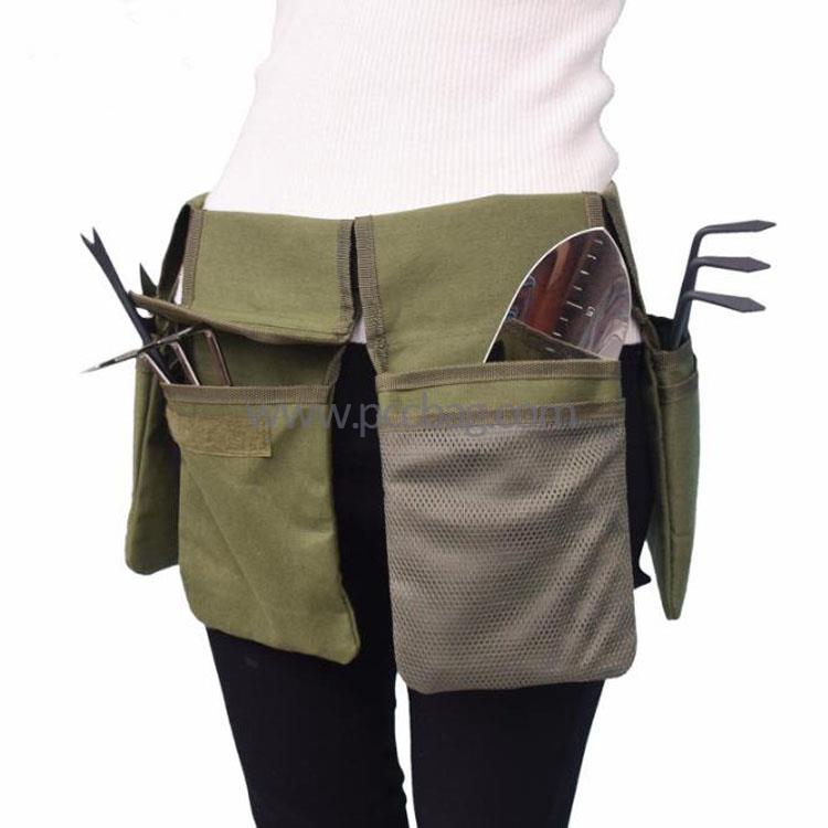 HeavyDutyWaistBagAdjustableBeltWorkApronUtilityWomenMenCleaningBagMulti-PocketWaterproofCarryingBeltGardenTool-5