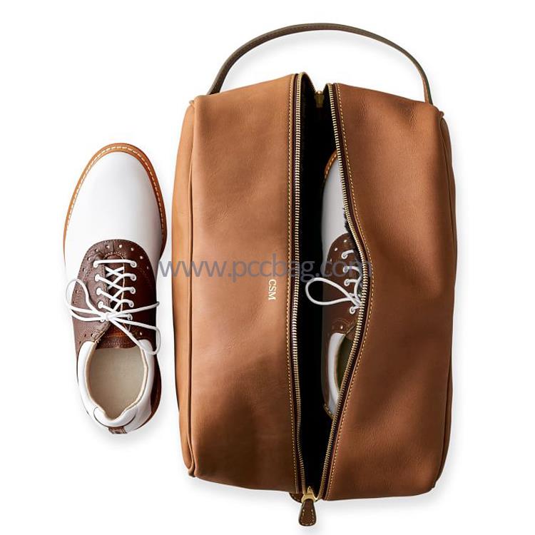 Customleathertravelwaterproofsportsshoesstoragebagwithhandle-1