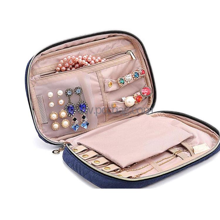 SoftPaddedTravelingJewelryTravelOrganizerJewelryBagCaseForEaringNecklaceRingsWatchBraceletsMakeupBags-2