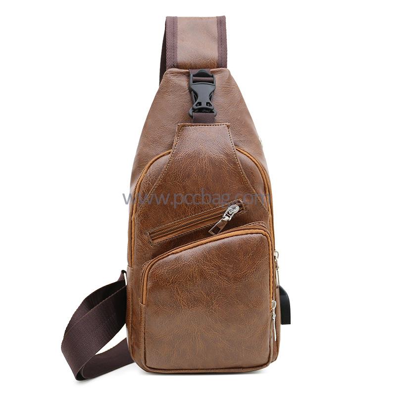 WaterproofAntitheftSlingBagBolsoBandoleraCueroHombrePULeatherCrossBodyBagShoulder-1