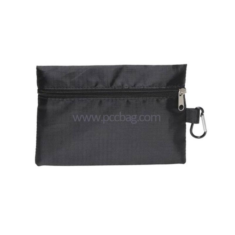 ZipperedRipstopShoppingBag,PromotionalBagWithCarabinerA676