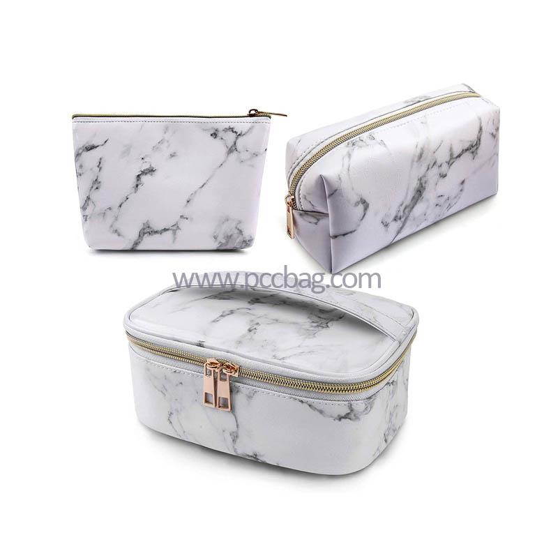 TravelCosmeticBagmakeupbagWaterproofOrganizerMarble3in1A729-1