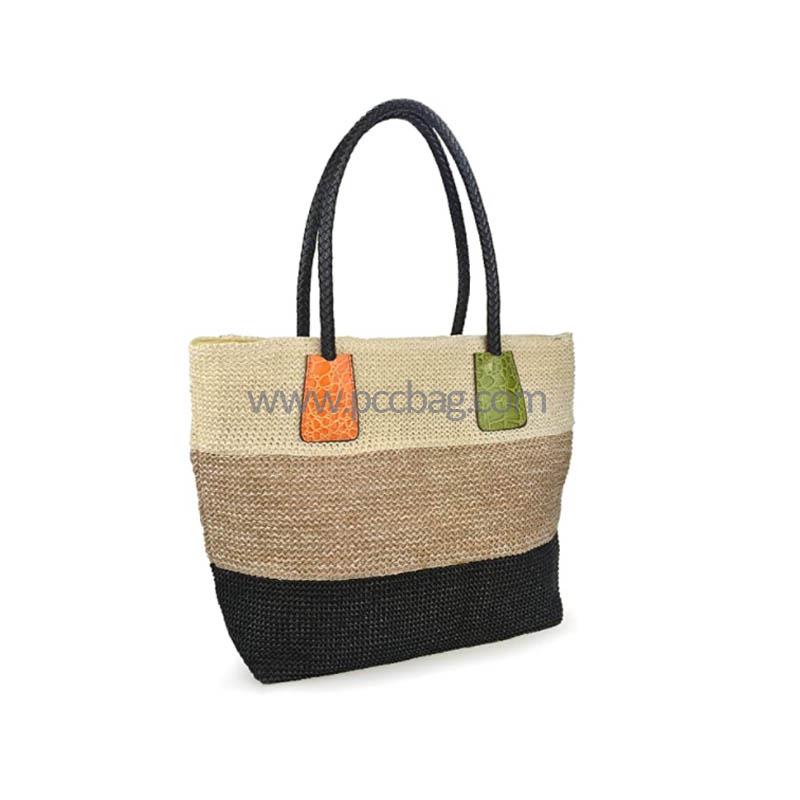 PPStrawSyntheticStrawToteBeachBagA751-3