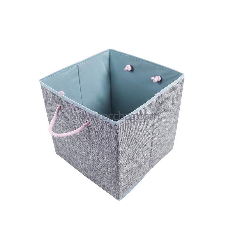 StorageBinsFoldableCubeOrganizerLinenFabricDrawerA742-1