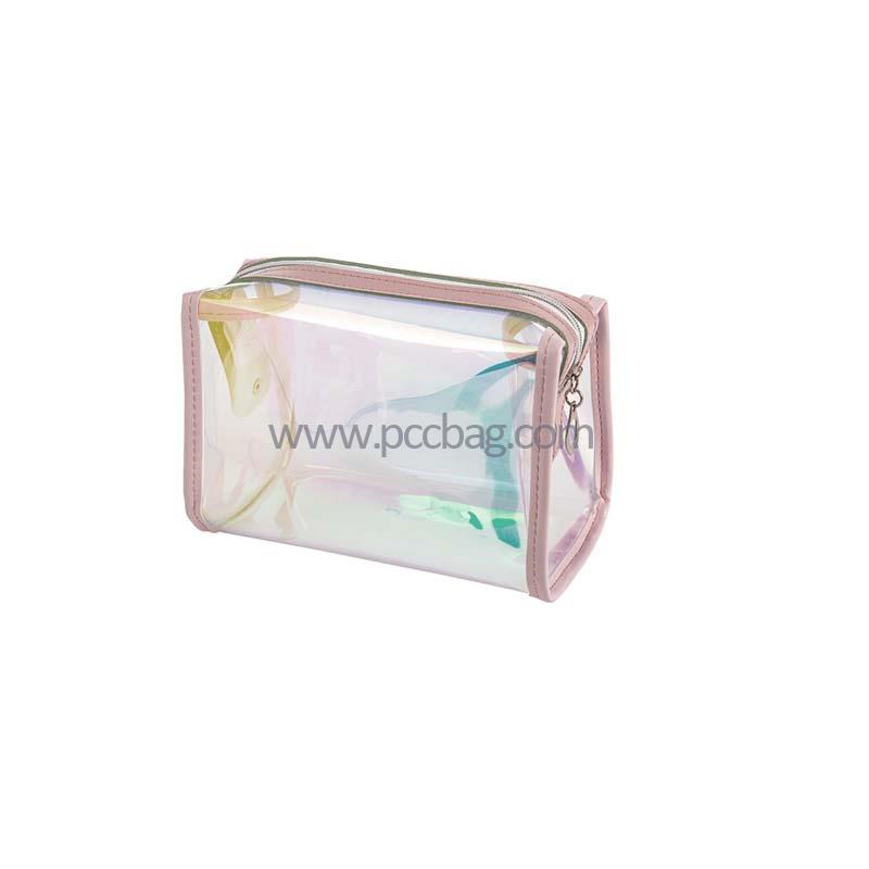 PotableCosmeticBagTrapezoidaltransparentPVCCaseA879-1