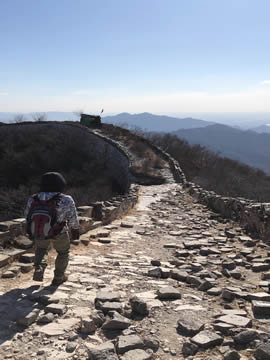 Hiking on Jiankou Great Wall towards Mutianyuh during the Jiankou and Gubeikou Great Wall 2 Days Hiking Tour