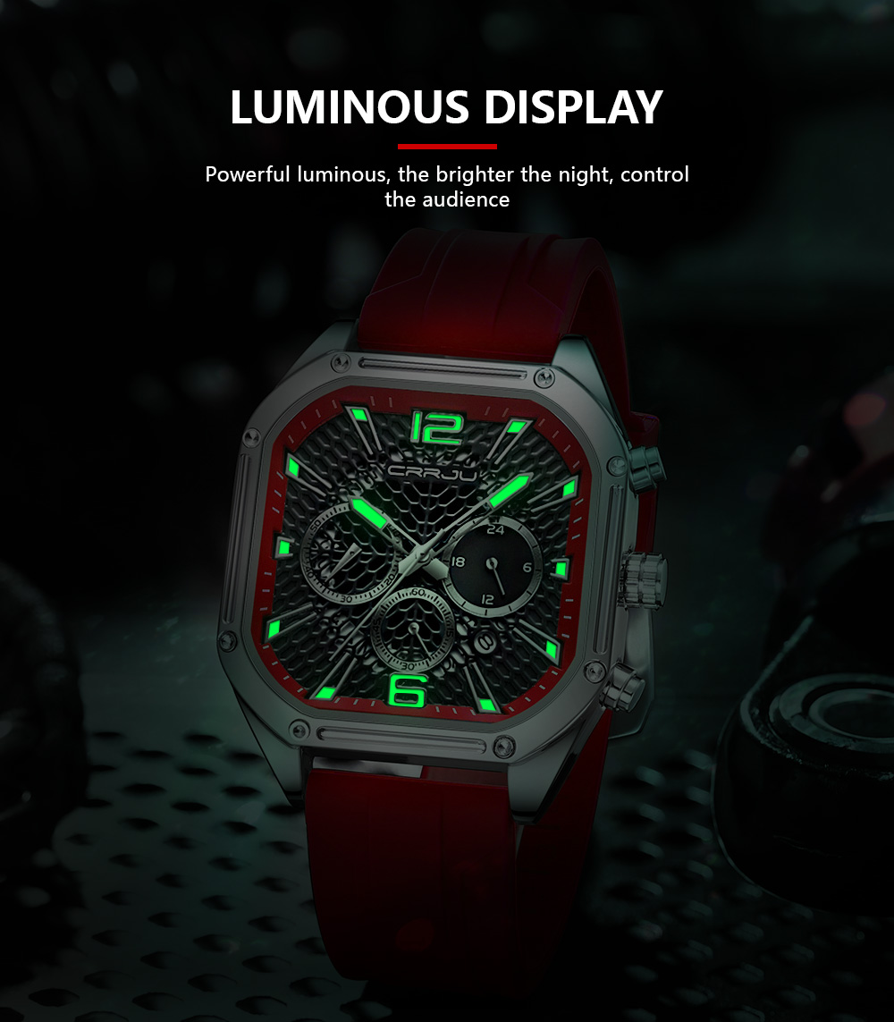 CRRJU 2311 Luxury Chronograph Watches Mens Watches Sport Watch Military ...