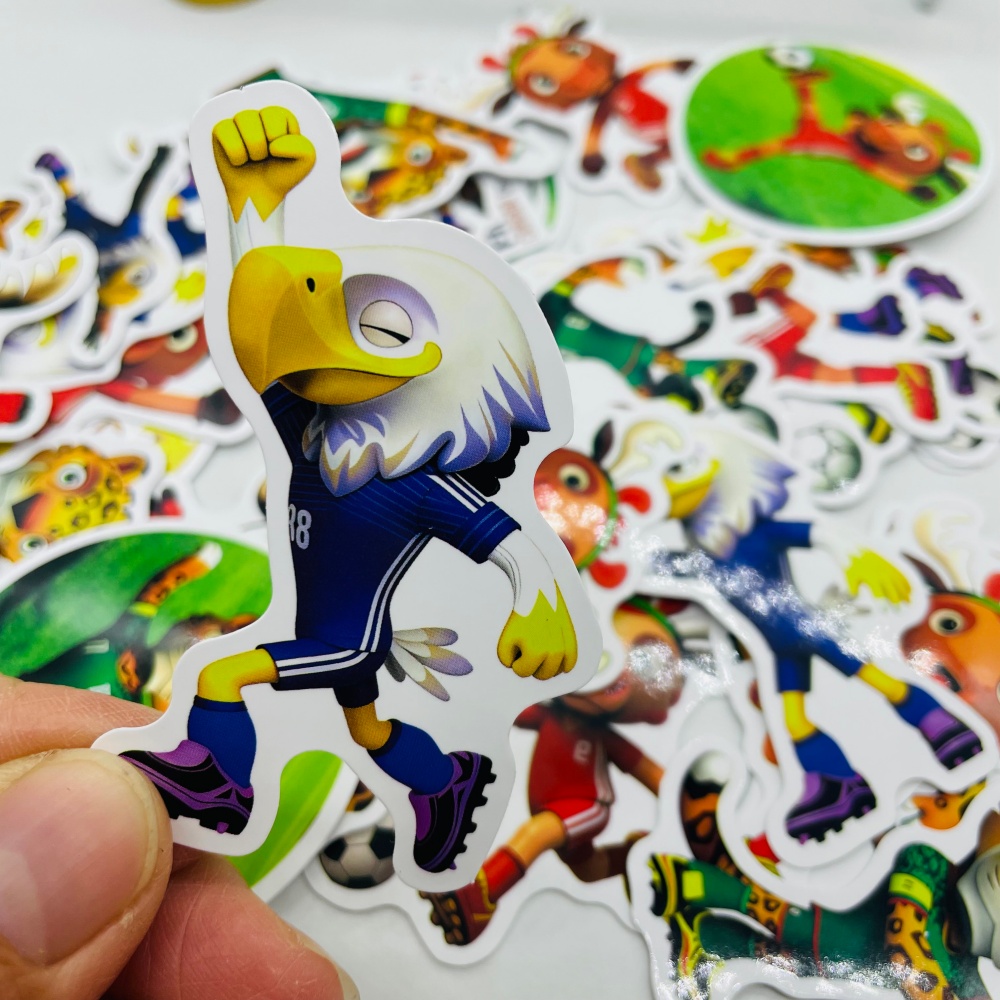 50pcs FIFA World Cup Mascot Stickers -soccerwe